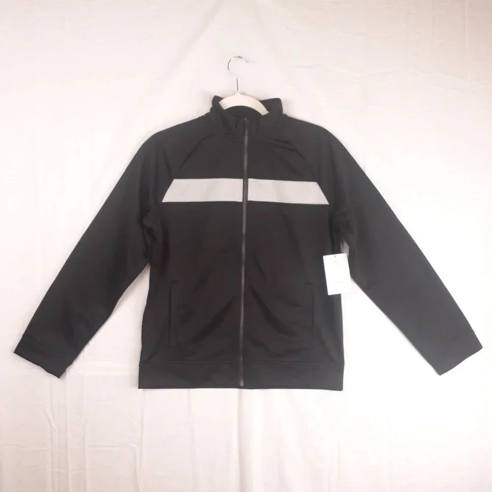 Athletic Works Boys Full-Zip Black Jacket With Reflective Stripe XL ,L - Picture 5 of 11